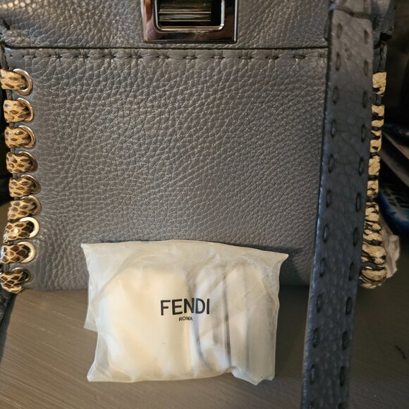 Fendi Peekaboo Mini Selleria Python whipstitch limited edition - Picture 10 of 16
